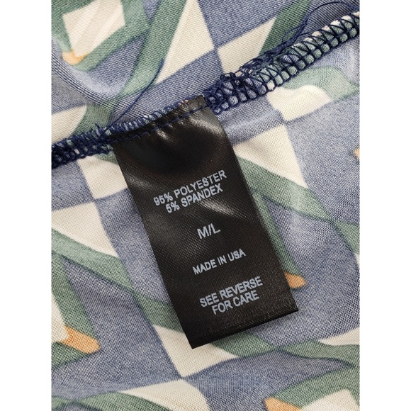 Audrey Whitmore Navy Geometric Pattern Wrap Dress - Picture 7 of 7